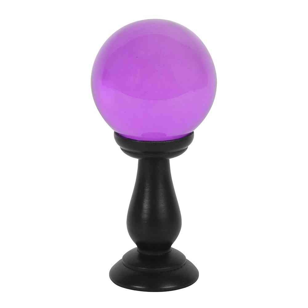 Something Different - Purple Small on Wooden Stand Crystal ball - Purple